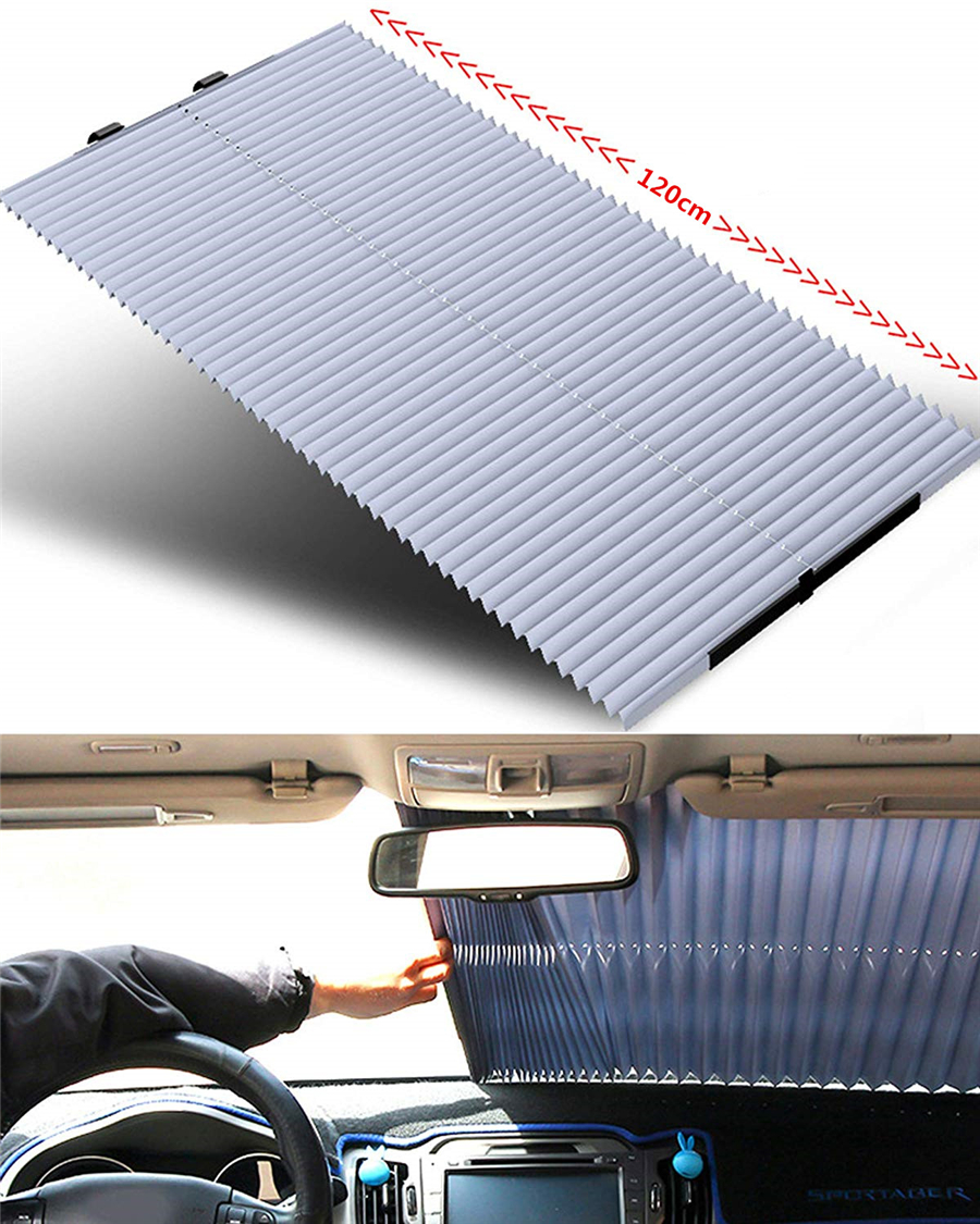 windshield sun shade retractable