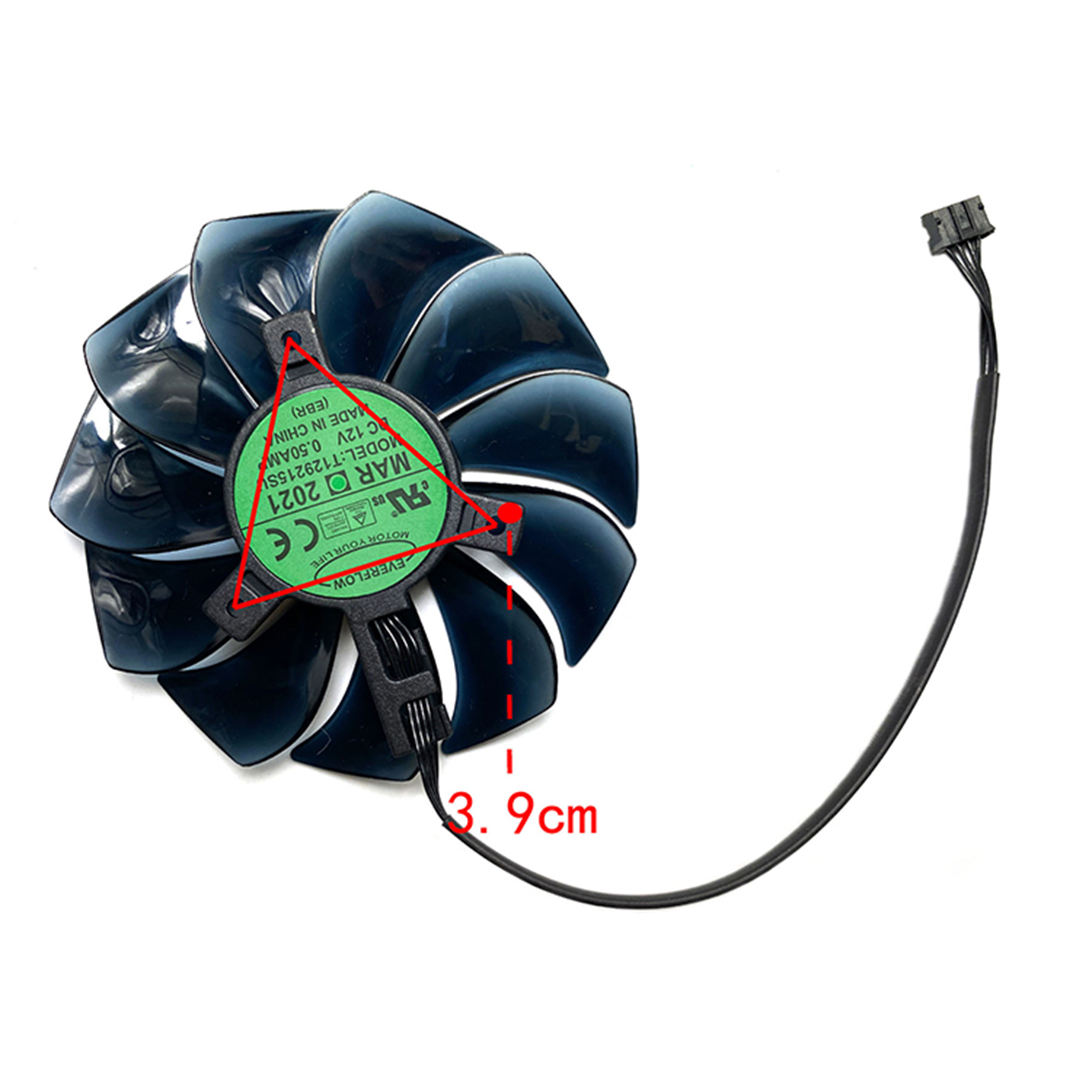 Replacement EM-New Single Fan Graphics Card Cooling Fan for HP