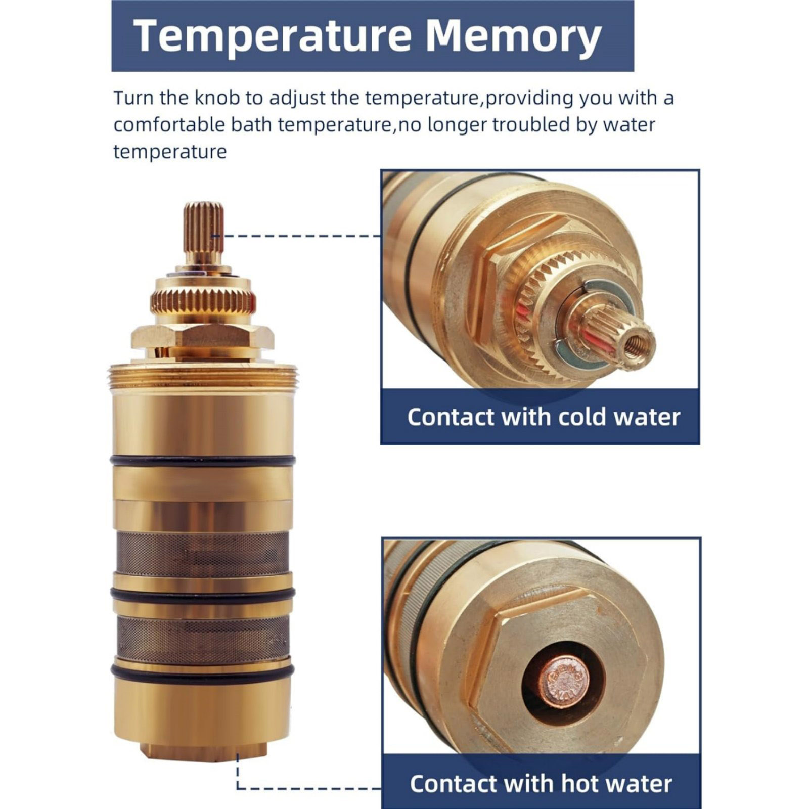 130156 Shower Cartridge Fit For Thermostatic Shower Valve