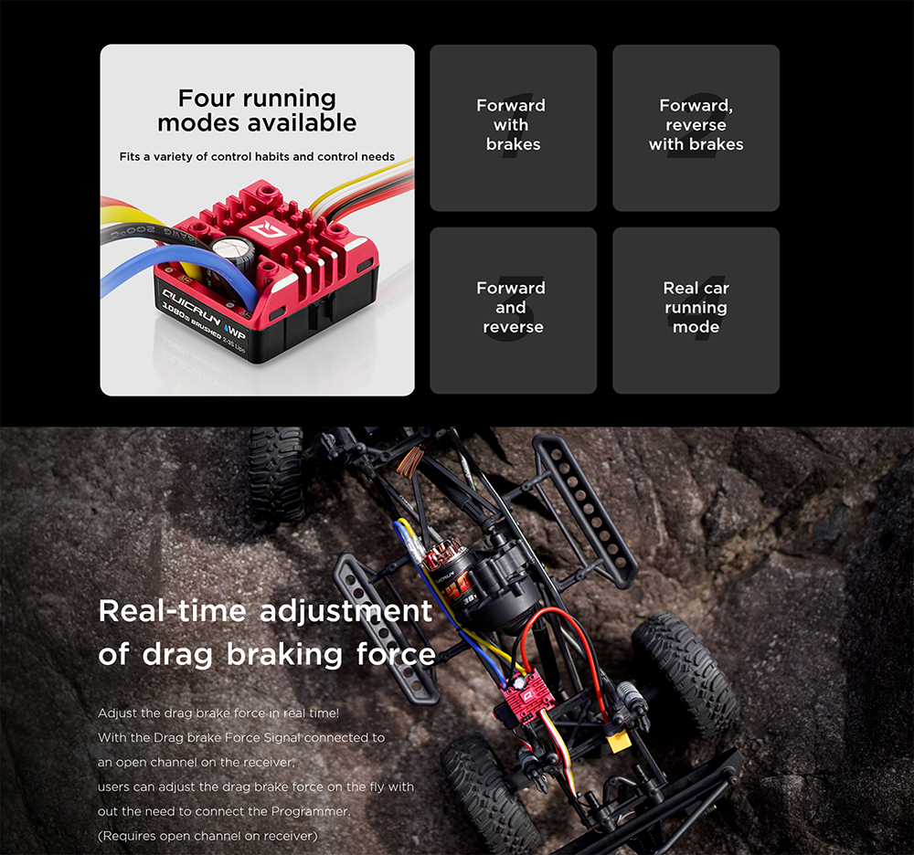 HobbyWing QuicRun 1080 G2 80A Brushed ESC Program Card for 1