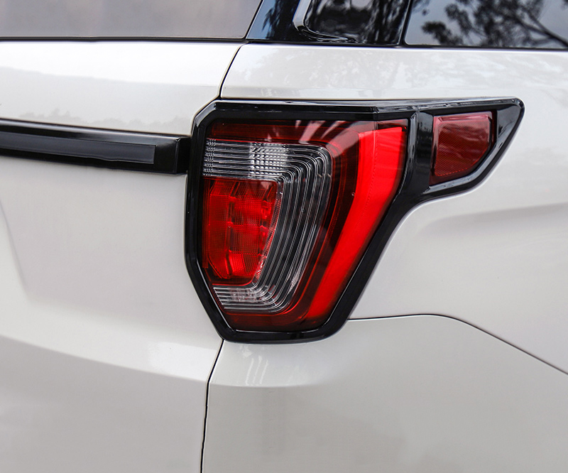 Parts Accessories 2pcs Black Abs Rear Tail Light Lamp Cover Trim For Ford Explorer 16 18 Automotive