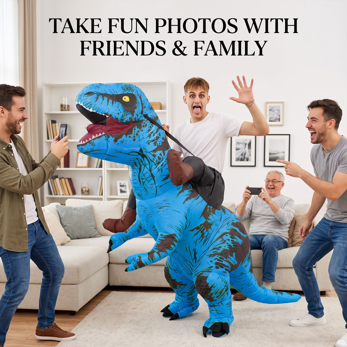 T-Rex inflatable costume product view 7