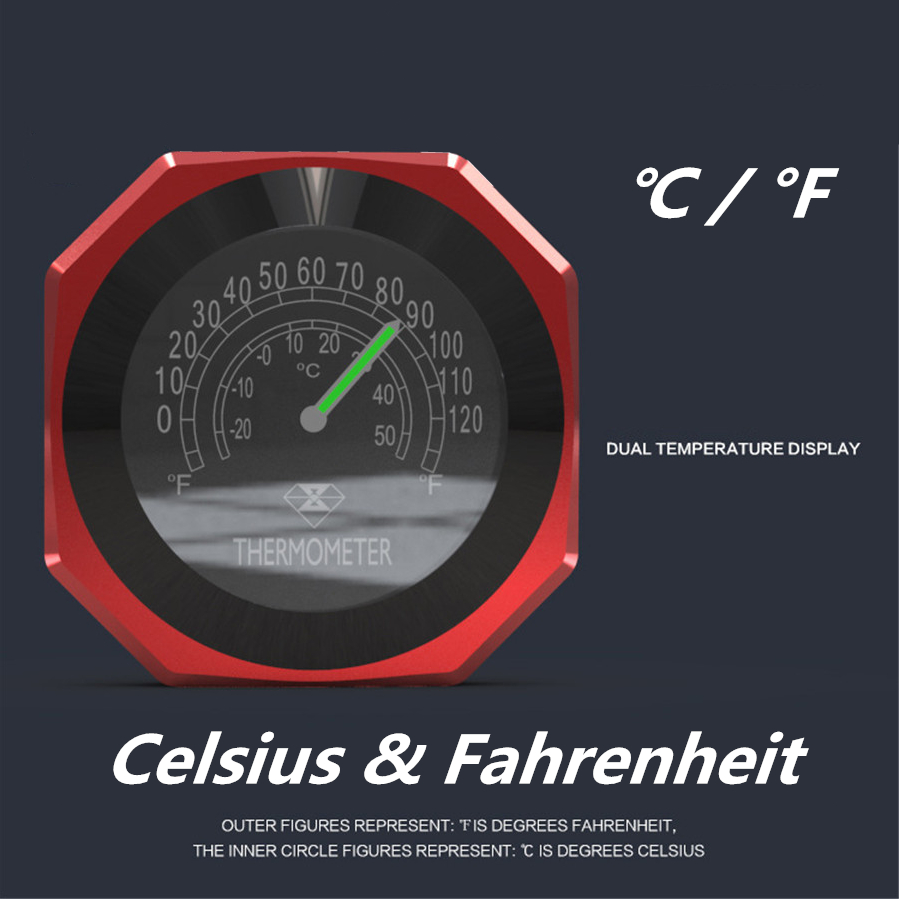 Schwarz Alu Thermometer Fahrrad Roller Motorrad