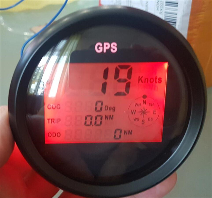 85mm Universal Car Mph Sog Cog Odo Trip Meter Gps Lcd