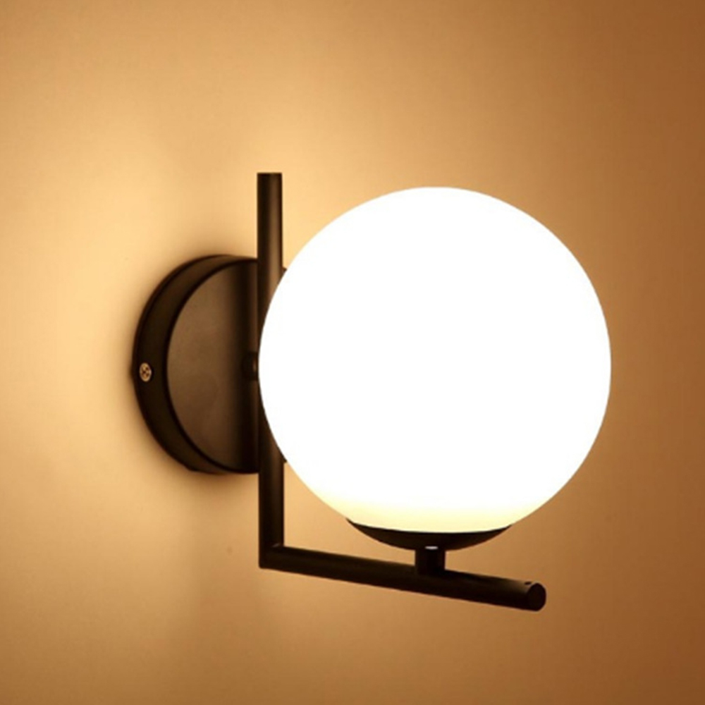 Details About Glass Ball Shade Wall Lights Lamp Gold Metal Light Living Room Restaurant Sconce