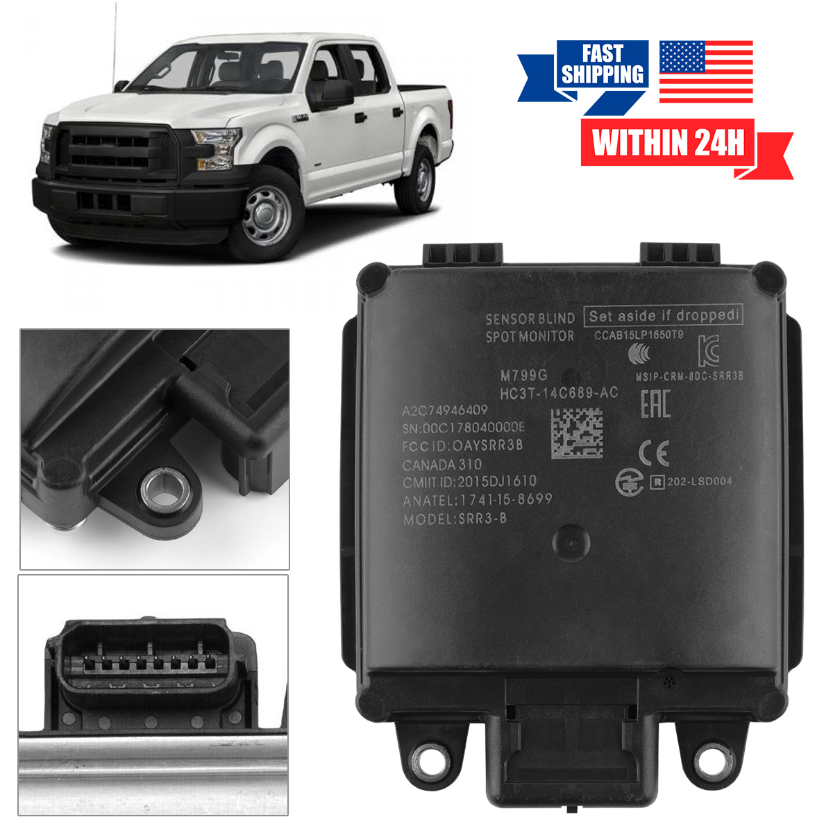 Capteur Angle Mort Ford F-150 2018-2020 - Module Moniteur Compatible - Neuf