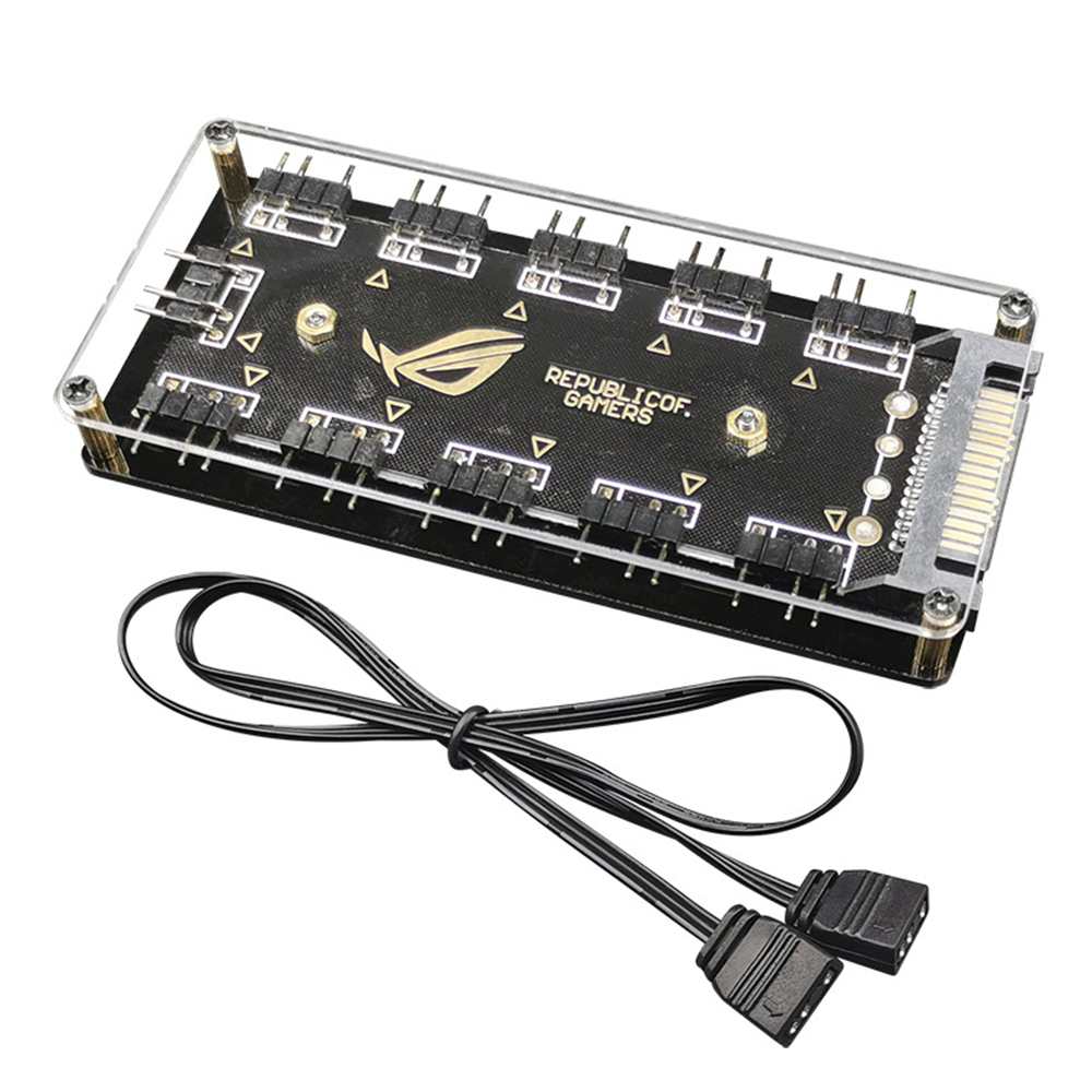 Câble / Hub ARGB 5V 3 Broches Pour ASUS AURA SYNC - Splitter RGBW Avec SATA