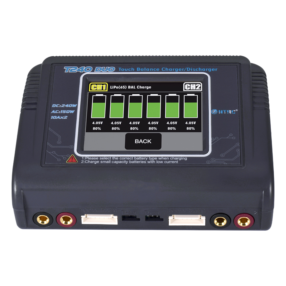HTRC T240 DUO RC Charger Discharger Dual Channel AC/DC 150W