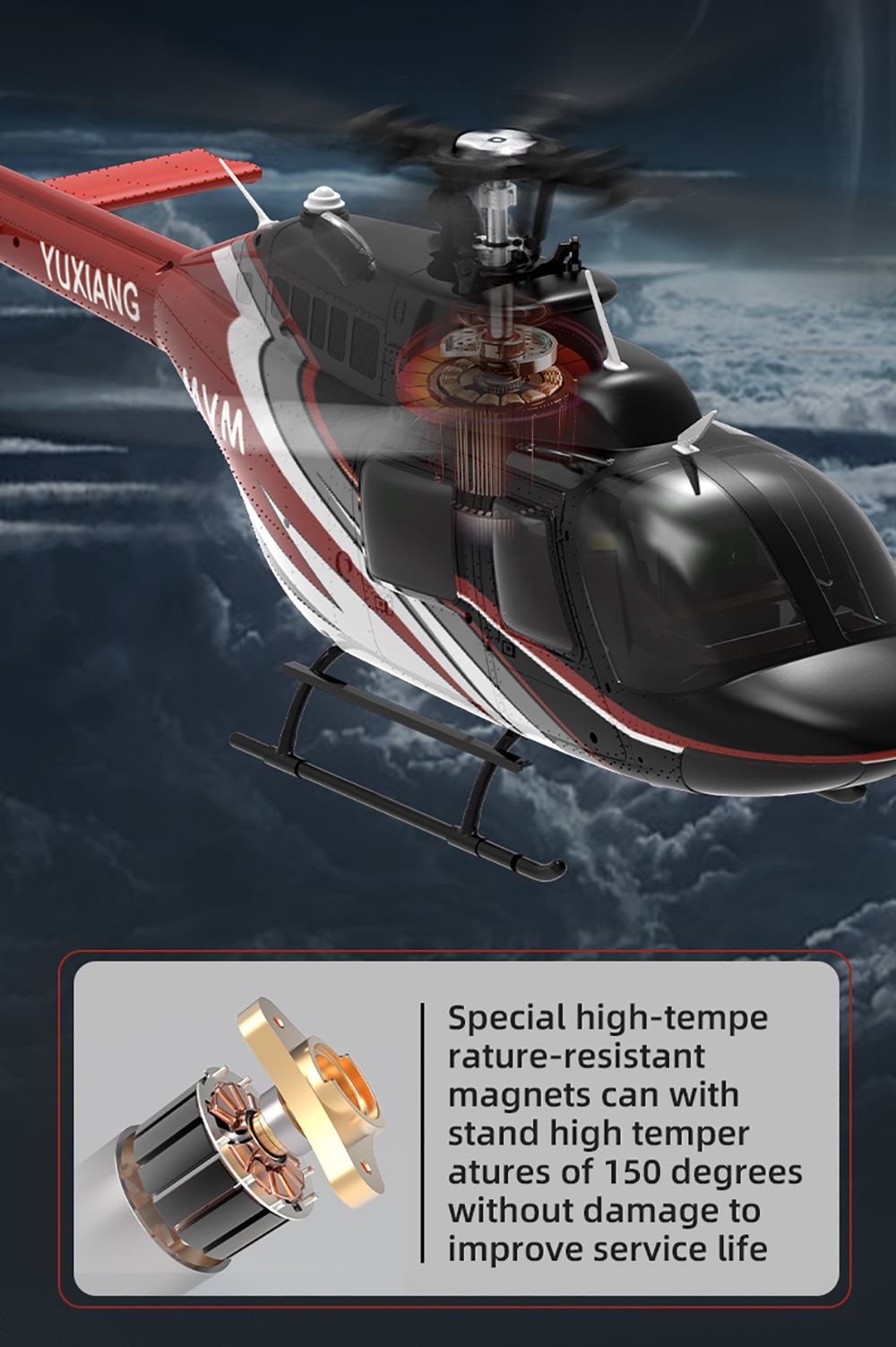 YUXIANG F08 Bell 206 6-Axis 6CH Gyro Hovering Remote