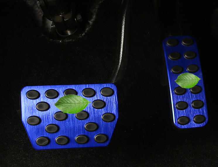 Blue Aluminum Brake Pedal Accelerator Pedal Cover 2PCS For Lincoln MKZ