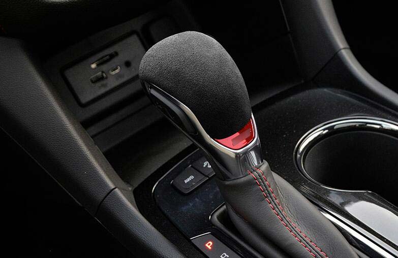 Black Gear Shift Knob Cover Trim For 2018-2021 Chevrolet Equinox – Polished Stainless Steel, 2-Piece Set