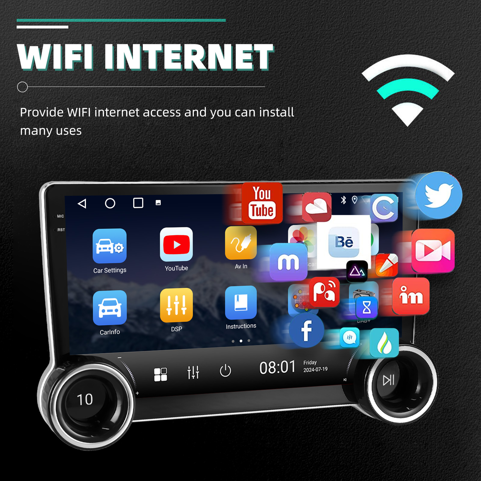 Eonon 9" Android 14 Car Radio Stereo For Mazda 3 2010-2013 - GPS, CarPlay, WiFi, 3GB RAM, 32GB ROM