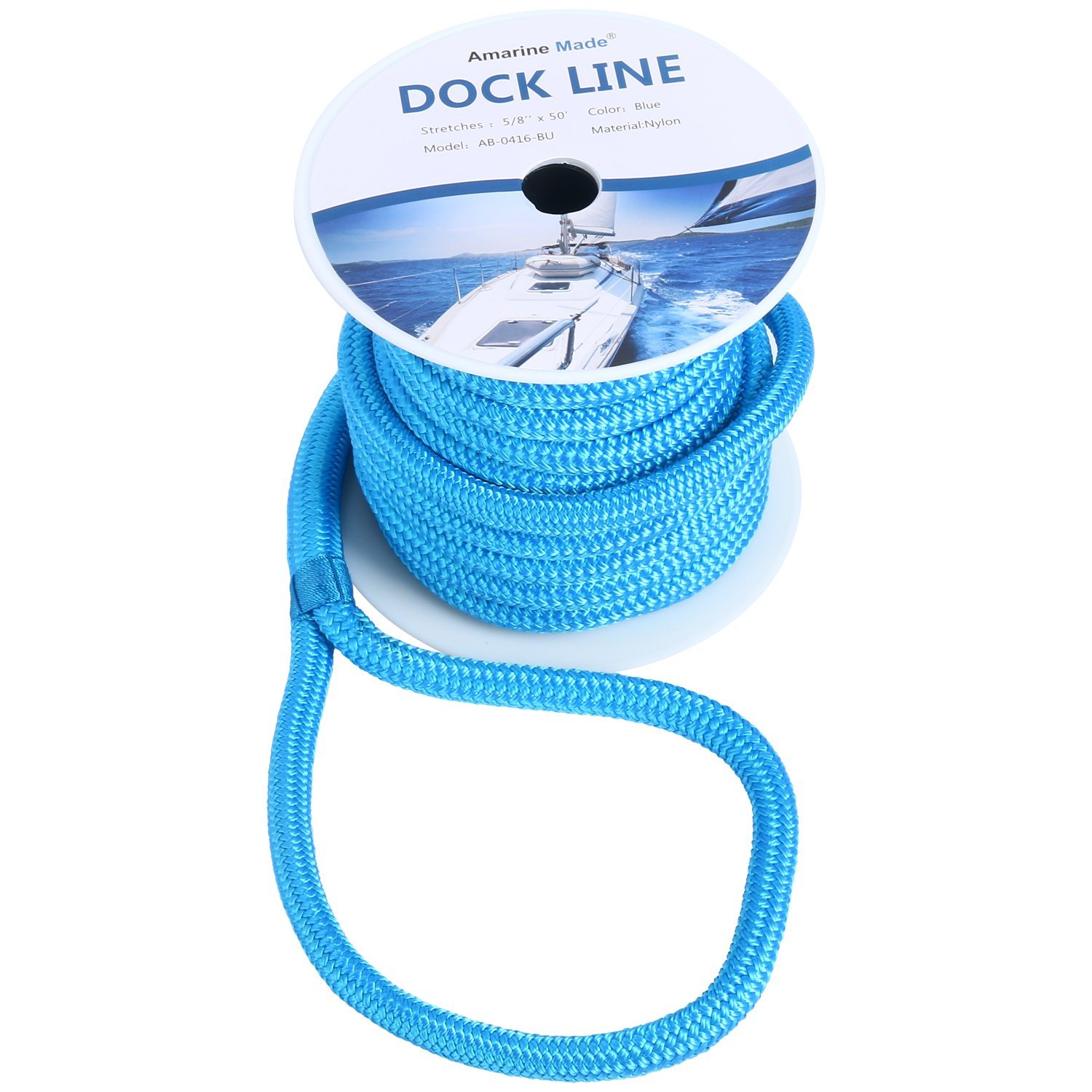 3//4/" X 25/' BLACK BOAT MARINE PREMIUM DOUBLE BRAIDED DOCKLINE ROPE HIGH STRENGTH