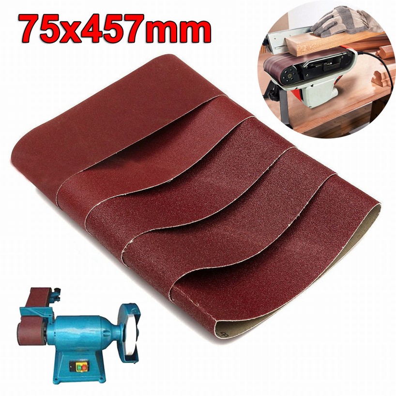 3/"x18/" Sanding Belts 75x457mm 40~1000 Grit For Wood Metal Grinding Sander Tool