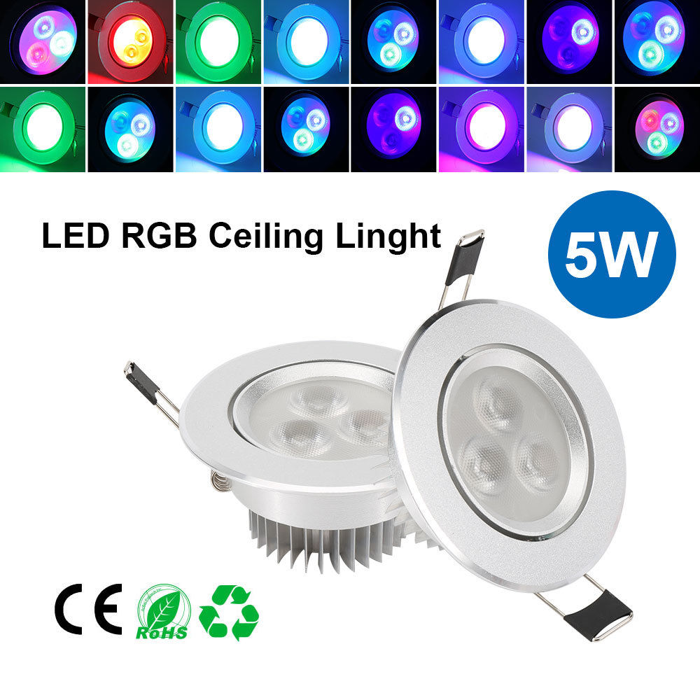 8 20x 5W LED RGB Einbaustrahler Farbwechsel Spot Leuchte Mit Fernbe Nung Lampe