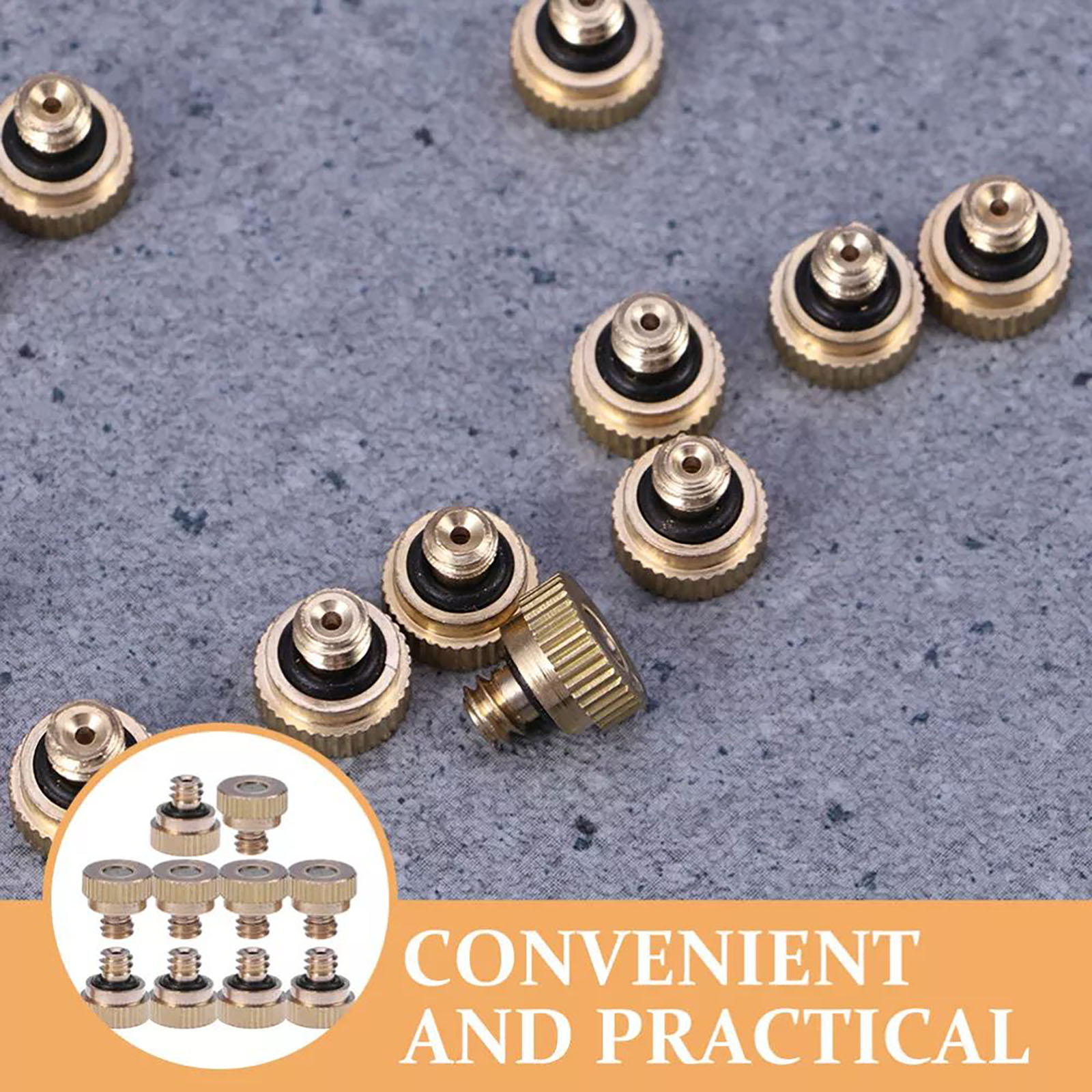20 PCS New Brass Atomizing Cooling Misting Nozzle Outdoor Watering