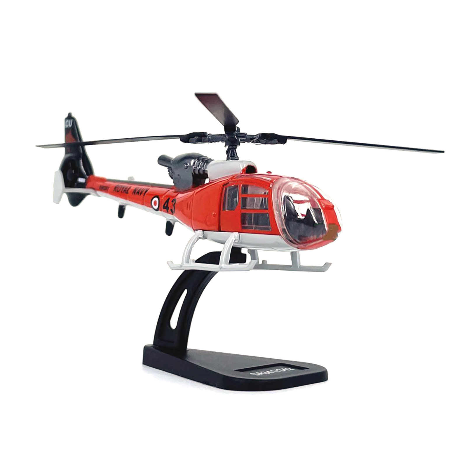 1:100 Scale SA341 Gazelle Helicopter Model - Diecast Alloy