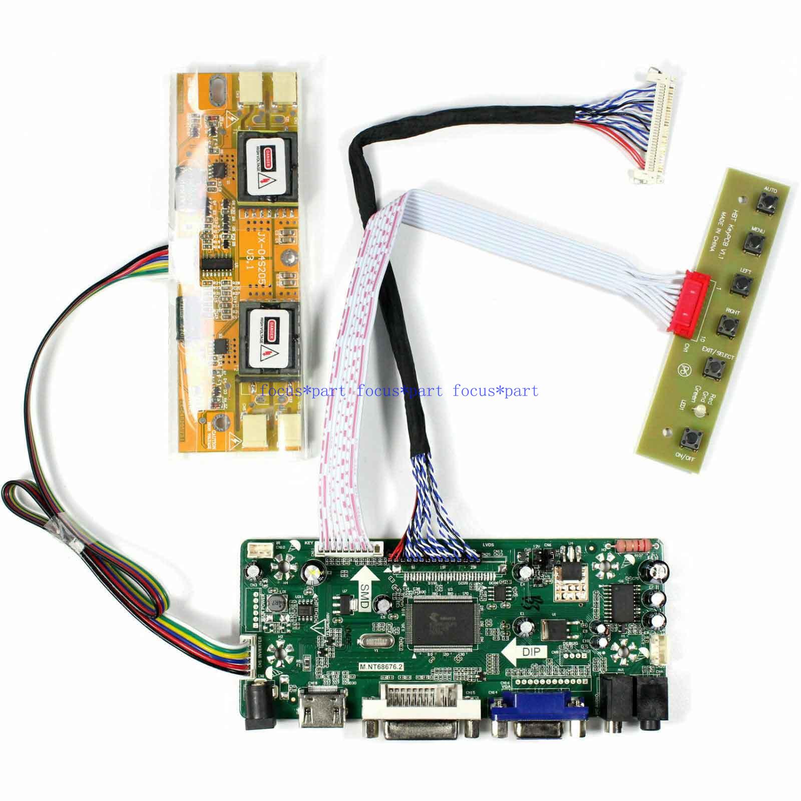 VGA+DVI+HDMI+AUDIO+IR LCD Controller Board for LP171WP5 TL05/TL04/TL03/TL02/TL01