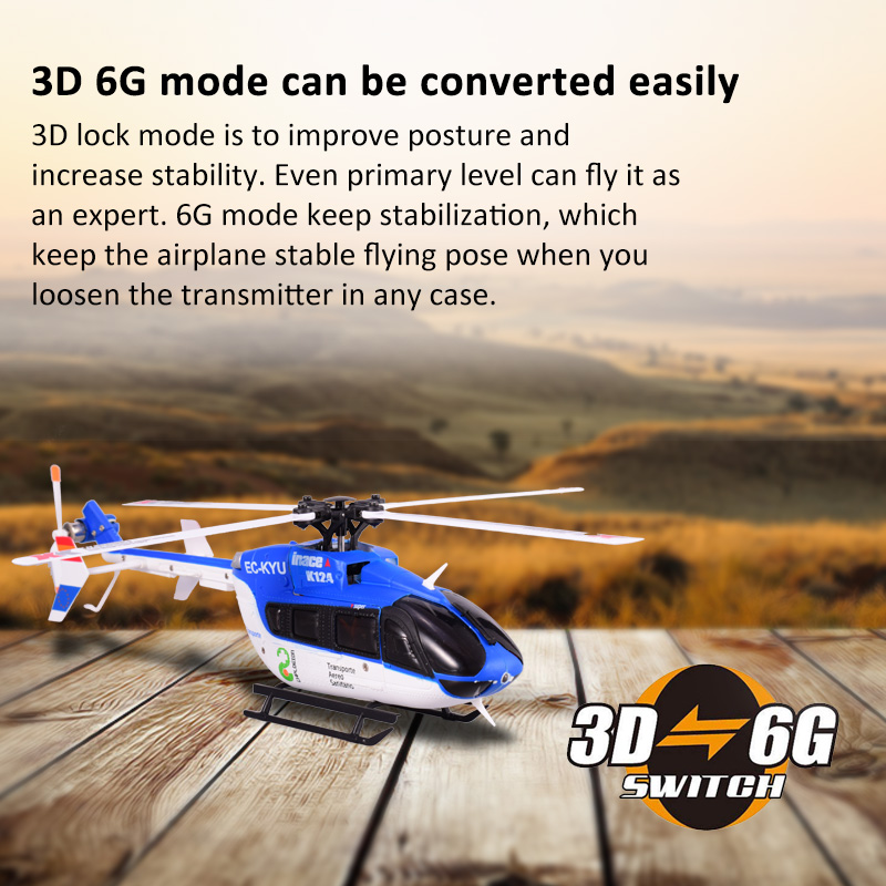 Wltoys XK EC145 K124 RC Helicopter 6CH 3D 6G Brushless Motor