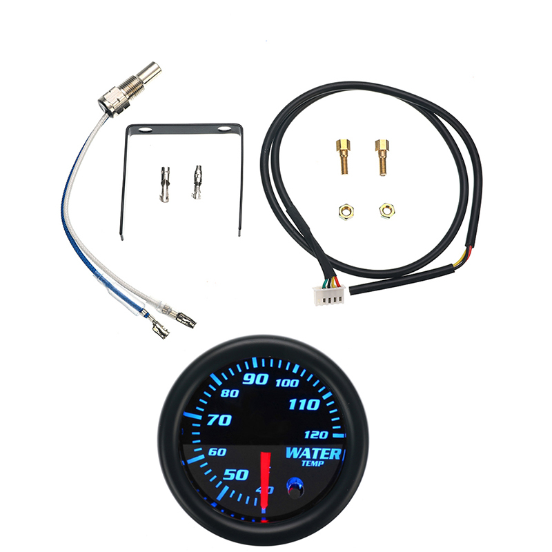 KIMISS Universal 12 V 2 in Wassertemperaturanzeige blaue digitale Auto Wassertemperatur Meter Sensor Adapter 1//8 NPT