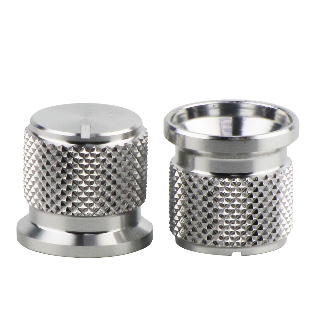 2PCS Aluminum Amp Knobs Guitar Bass Amplifier Effect Pedal Knobs