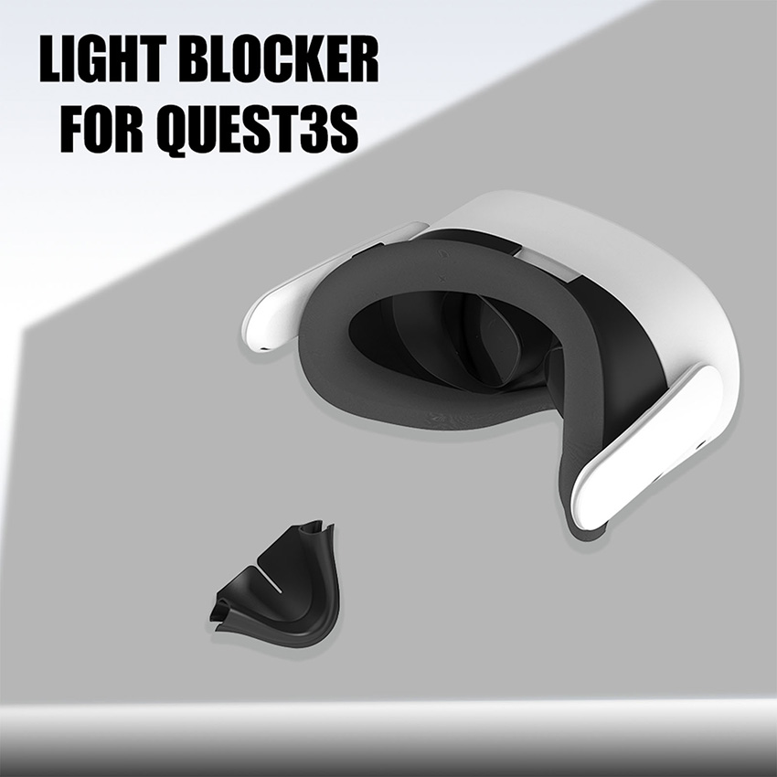 Nefuo VR Face Pad For Oculus Quest 2, 3 PCS Sweatproof & Breathbale PU Leather Foam Replacements Facial Interface With Anti Light Nose Pad Air Circulation Design Vr Accessories For Quest 2