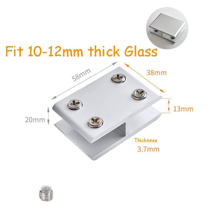 Clear Acrylic Bracket Support Clamp Mount for 6mm to 10mm Glass or