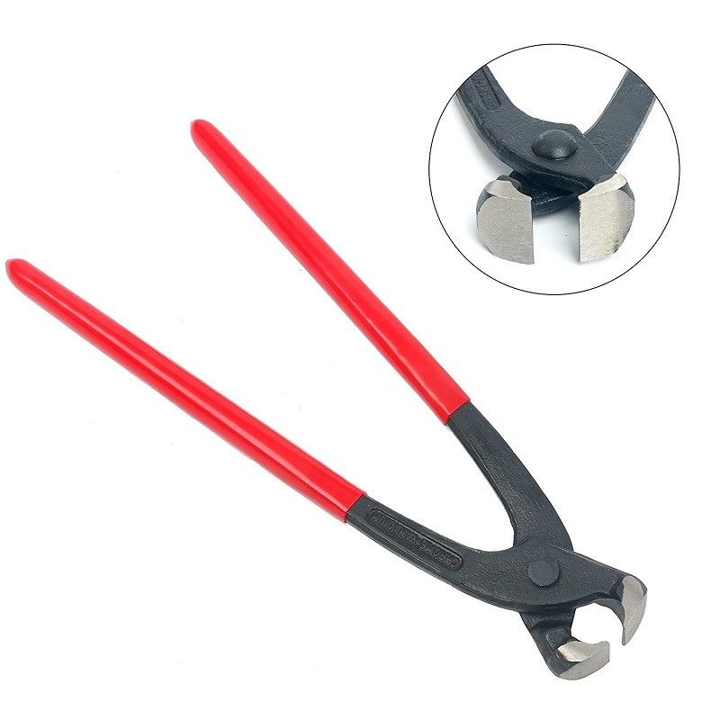Standard Jaw Pincers Front Straight Ear Clamp Crimper Pliers / Pincer