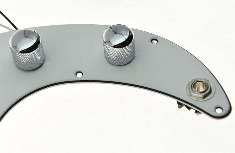 White 3 Ply Prewired Loaded P Bass Pickguard for Fender Precision Bass