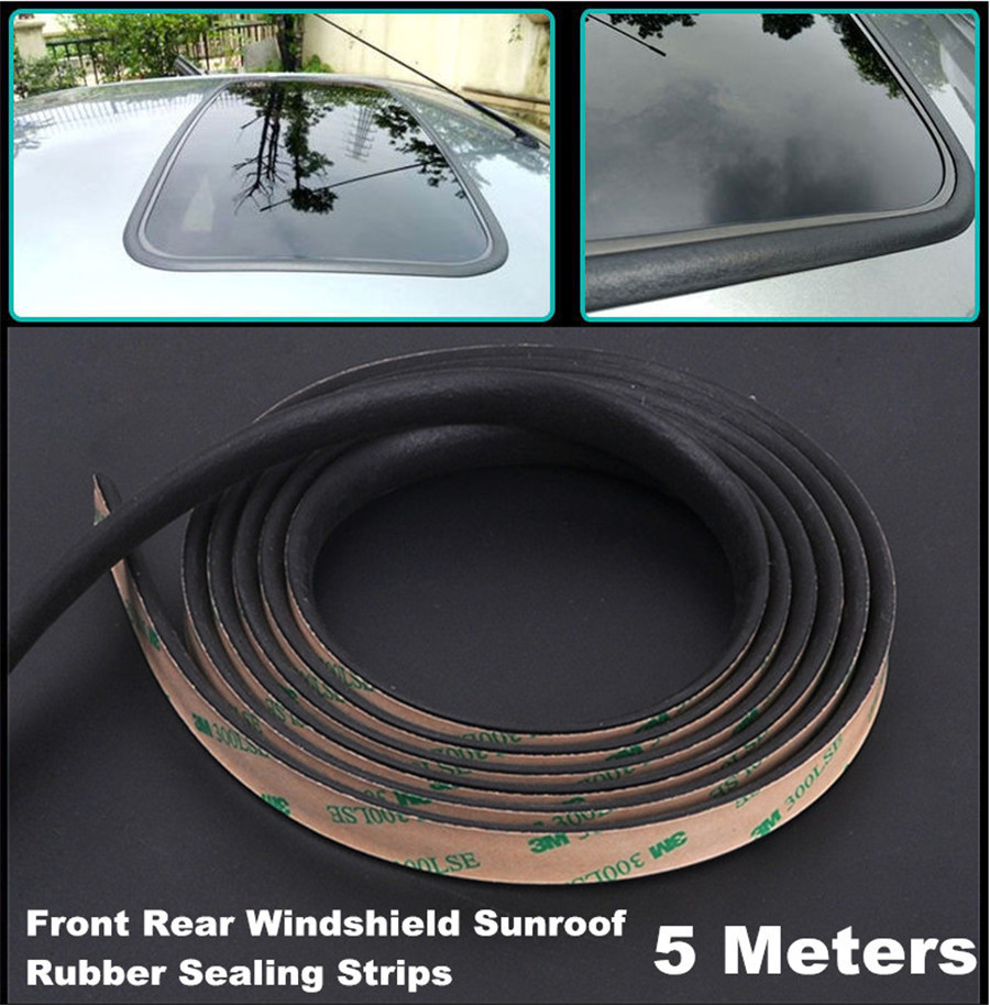 5M Rubber Seal Strip Trim For Car Triangular Sunroof Windshield Weatherstrip