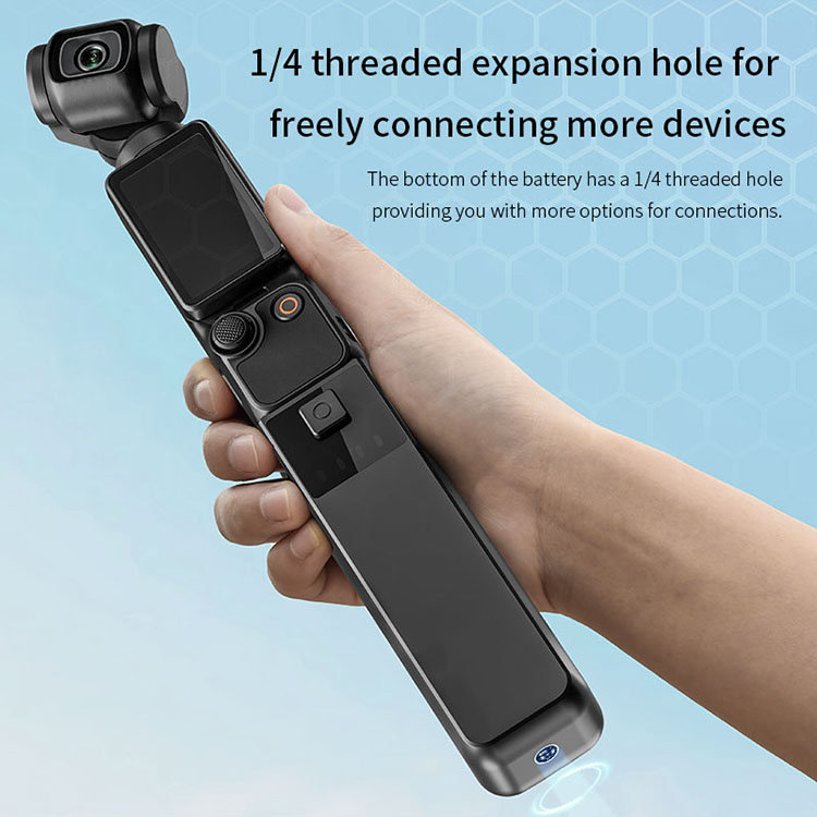Battery Handle For DJI Osmo Pocket 3 Creator Combo Accessories Built In 4000mah Extra Battery 22 5w Fast Charging Reserved 1 4 Thread