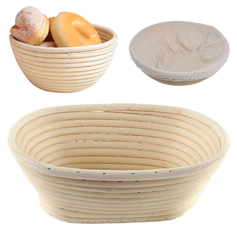 Bread Proofing BASKET Banneton Brotform Dough Rising Rattan Basket Round OvalNEW