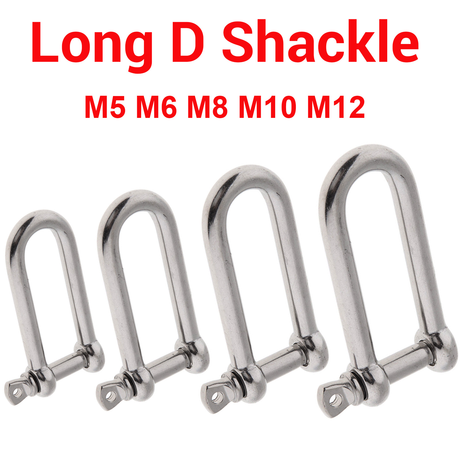 Dee Shackles D Shackle 2 x 4mm Stainless Steel Marine Chandlery 