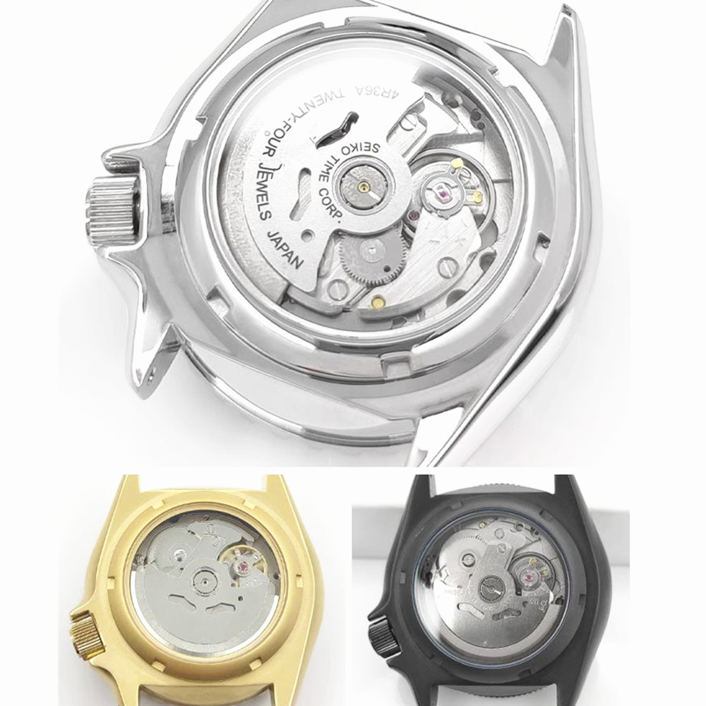 33mm Transparent Sapphire Glass Watch Case For Seiko SKX007 SKX009