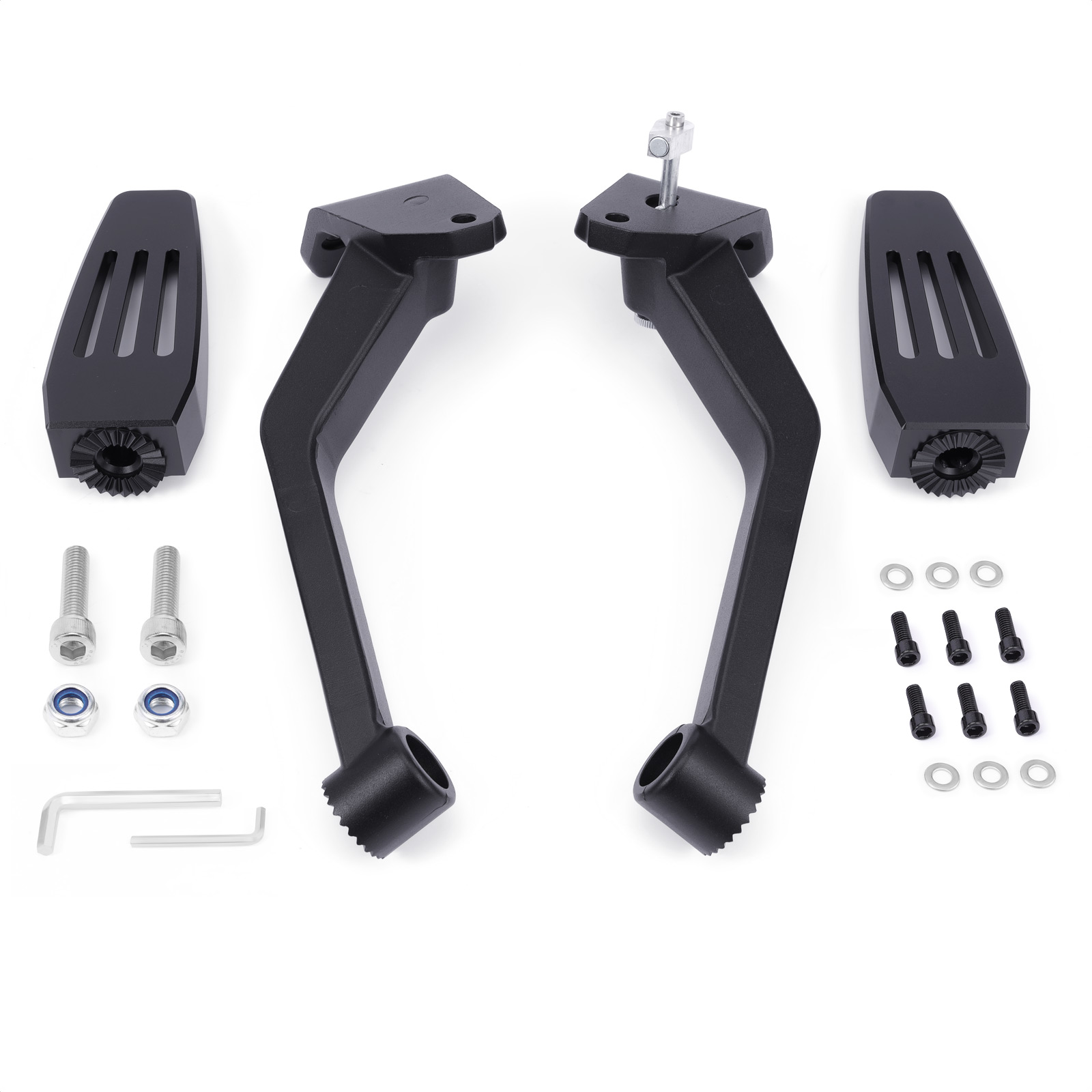 Bat Shape Wider Larger Driver Floorboards For The Can-Am Ryker 600 900 / Rally Edition (2019-2024), Sport(2022-2024)Brake Foot Rest (Black 1