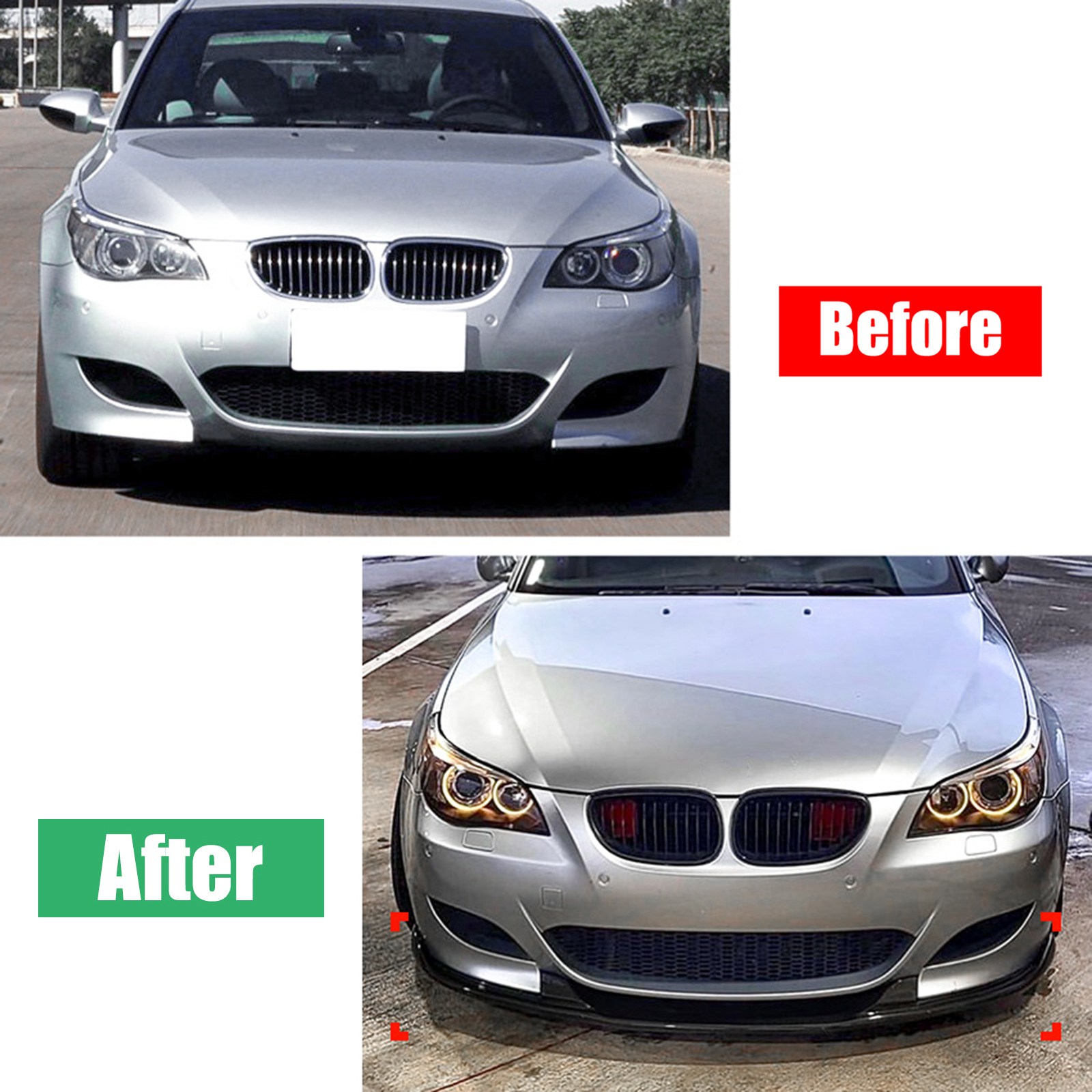 BMW5 E60 E61 リップスポイラー2005-2010 Front Bumper Spoiler Lip Kit For BMW 5Series E60 E61 M5 2005-2010