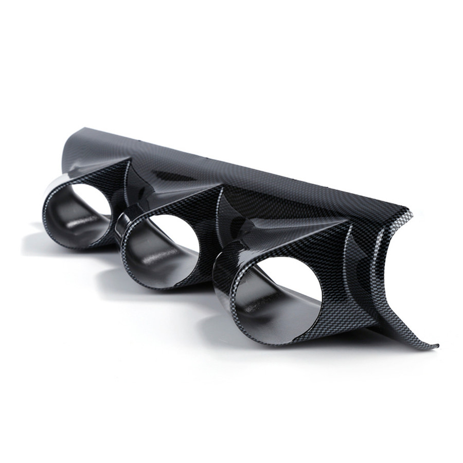2" 52mm Universal Carbon Fiber Look 3Holes Dash Meter Gauge Mount Holder Black 6708404730700 eBay