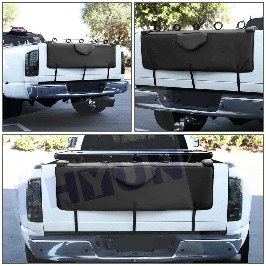 53" Pickup Truck Bed Tailgate Crash Pad Protector Cover w/Bike Racks
