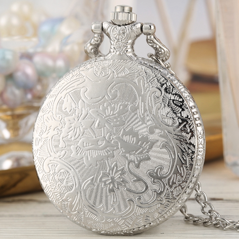Silver Pendant Watch Amazon.com: Lancardo Retro Silver Steampunk Heart Locket  main image 3