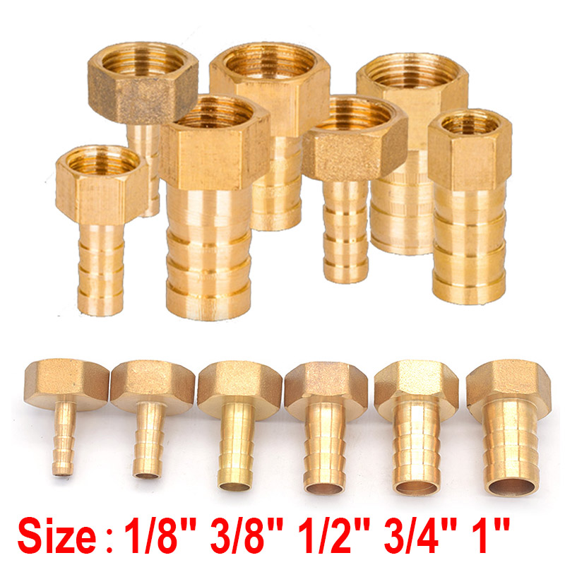 Brass Barb Bsp Female Thread Connector Tail Pipe Hose Fitting 1 8 1 2 3 4 1 Ebay