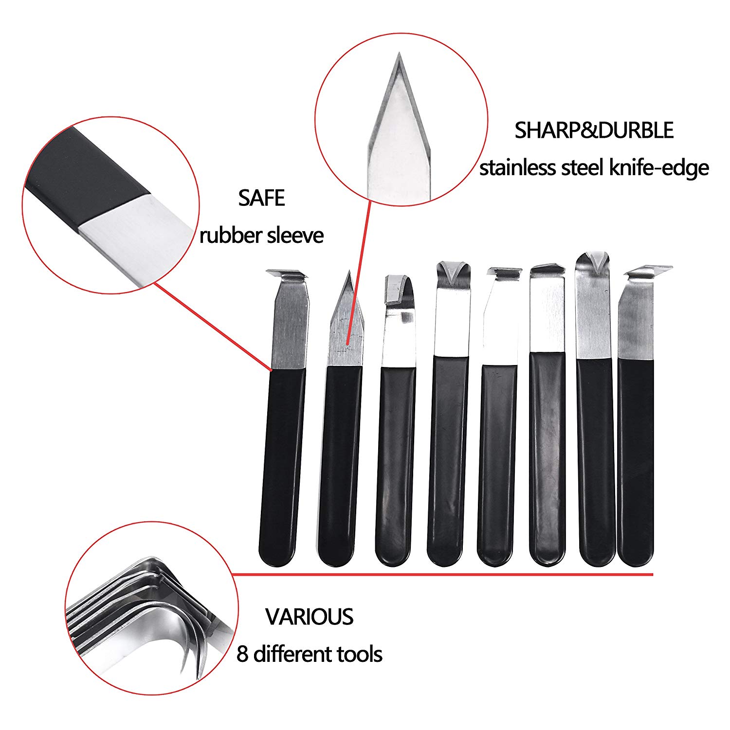 Good-Life 8pcs Pottery Tools Stainless Steel Clay Sculpture Modeling Hand  Tools Craft Trimming Ceramic Tools Set 