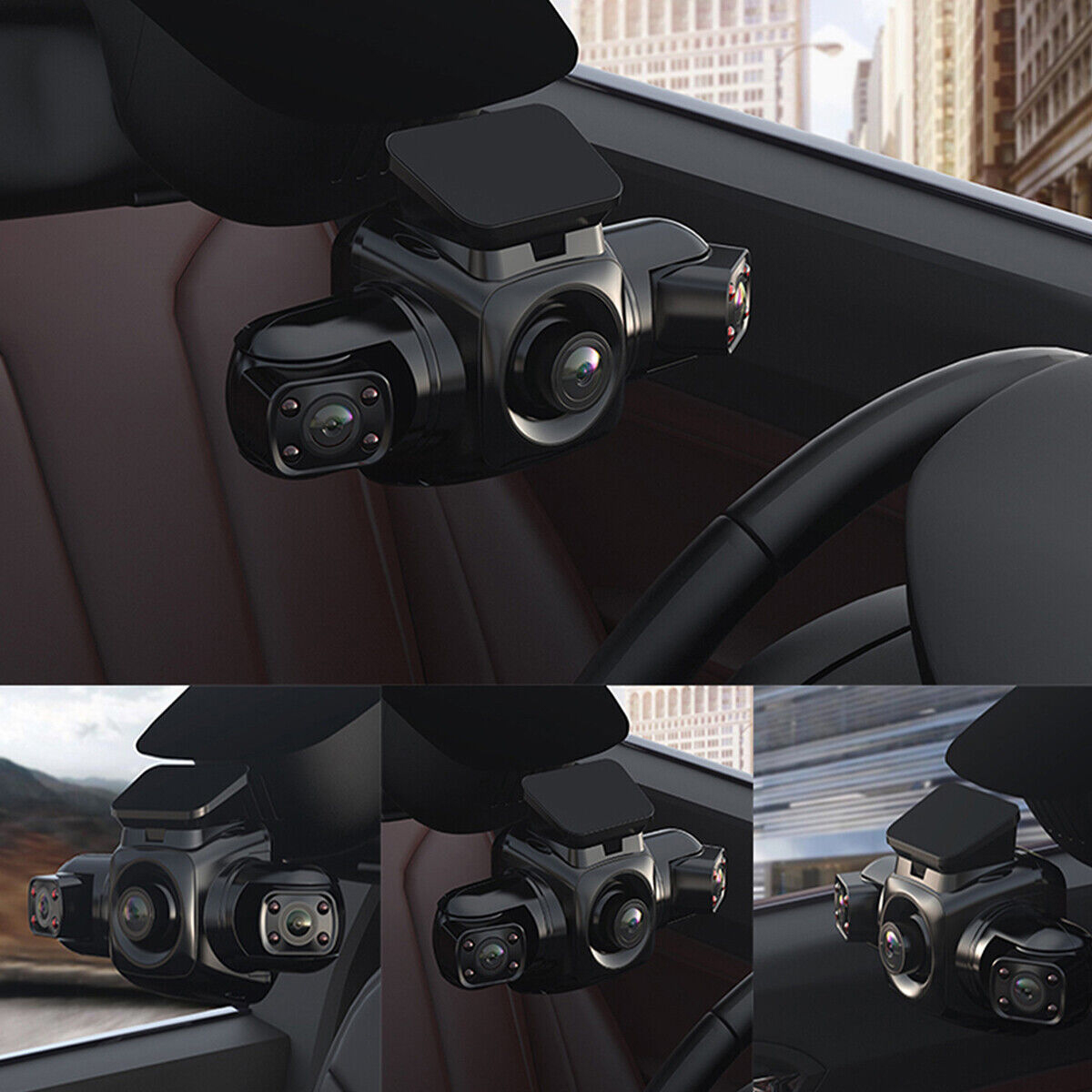 4 cameras Car DVR Dash Cam 2K Wifi GPS 360 Degree Panoramic View