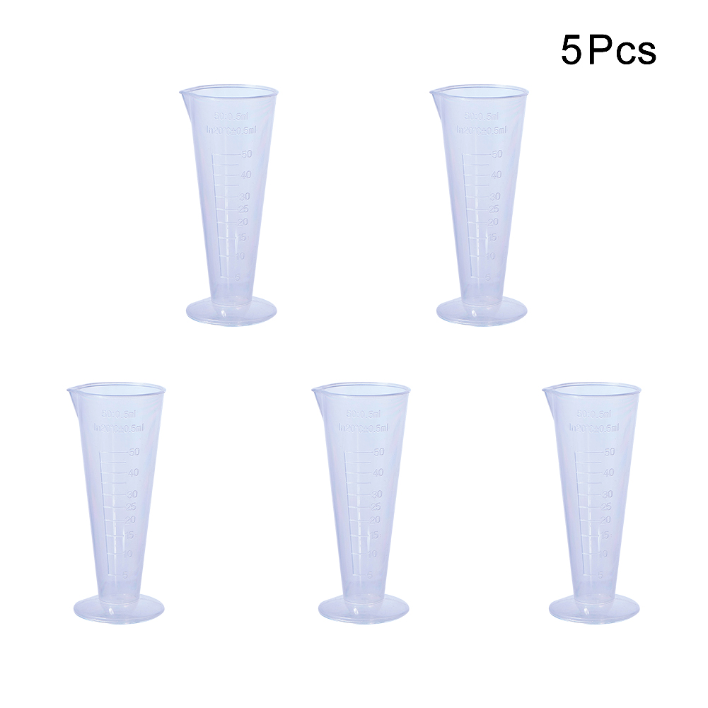 Plastic Clear Graduated Measuring Cup Liquid Jug Mug Laboratory Beaker  15~50ml