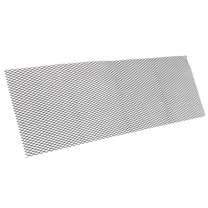 40x13 Inch Universal Mesh Grill Cover – Black Aluminum For Car Bumper, Hood, Vent