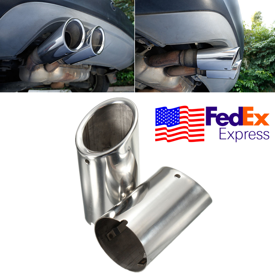 Stainless Steel Exhaust Tip Double Out Car Exhaust Pipe Muffler Tail