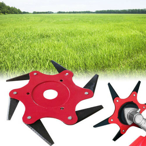 6 Stahlklingen Razors 65Mn Rasenmäher Gras Killer Trimmer Kopf Motorsense