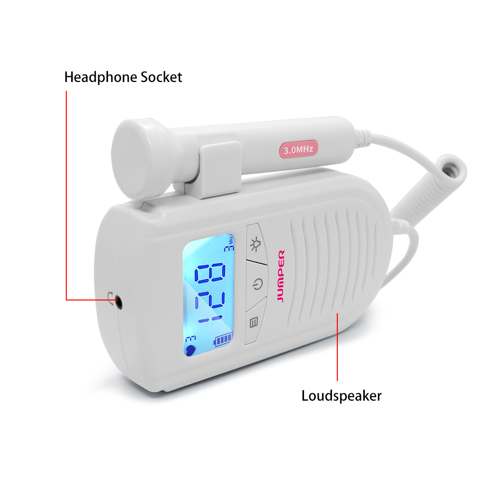 Jumper 3.0MHz Fetal Doppler Baby Sound Ampifier Heartbeat Monitor FDA