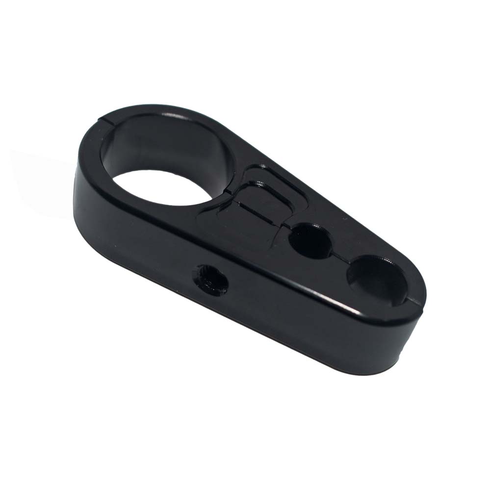 2 Piece 1" Frame Brake Dual Clutch Throttle Cable Clamp Kit for Harley