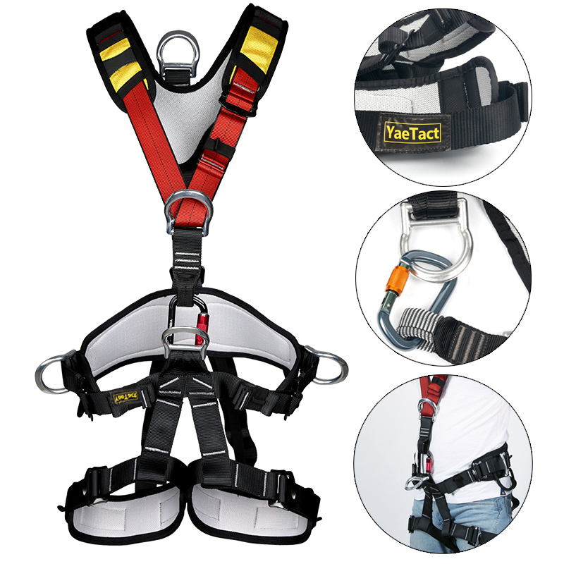 Full Body Fall Protection Harness Safety Seat Belt Climbing Caving Equipment Hot 691167691790 eBay