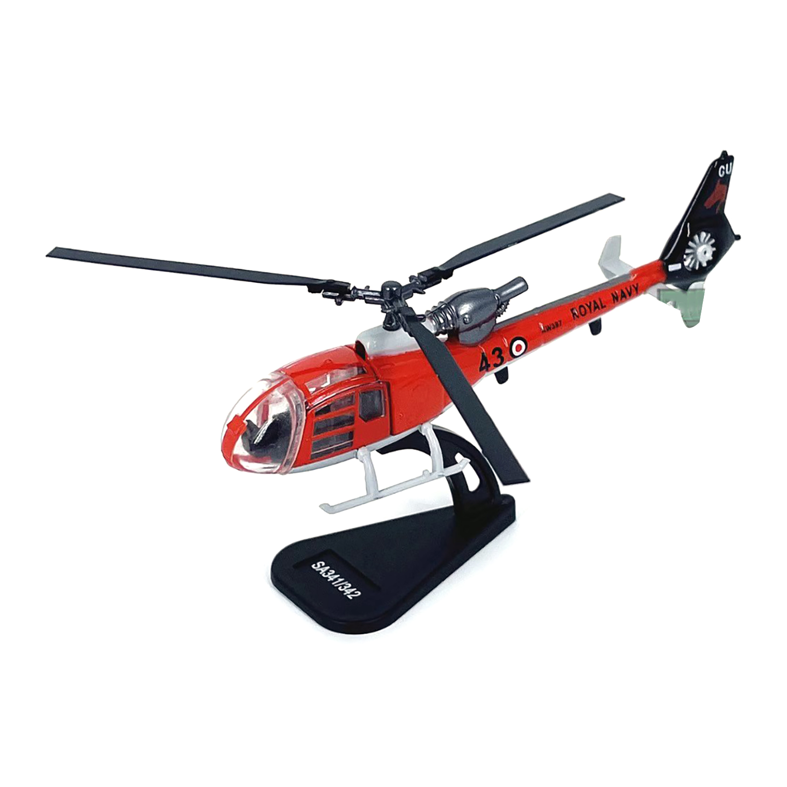 1:100 Scale SA341 Gazelle Helicopter Model - Diecast Alloy